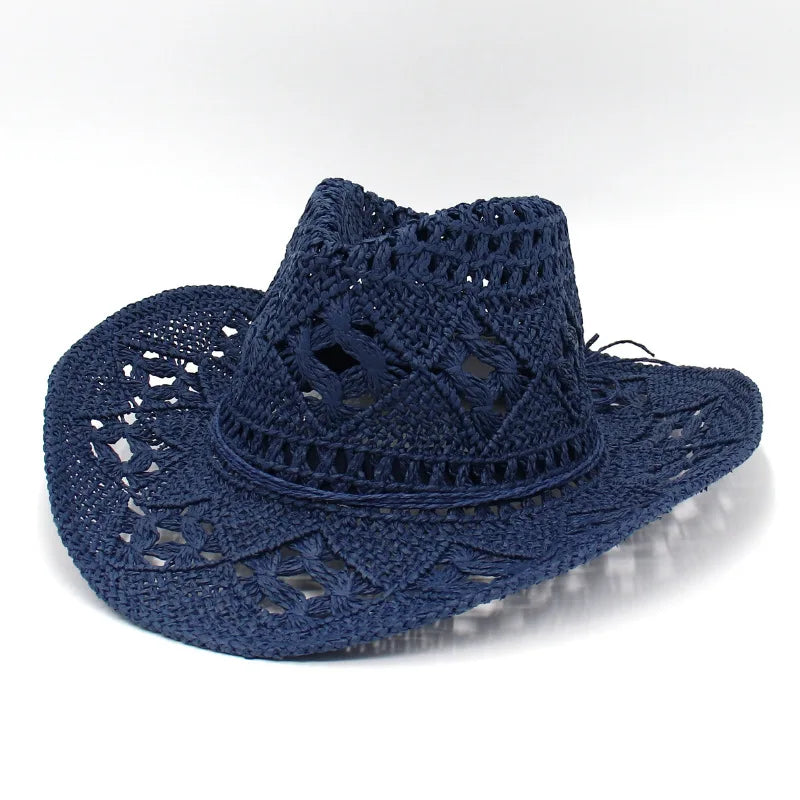 Cowboy Western Cowgirl Hat Foldable Wide Brim Cowboy Hat for Unisex