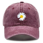 New Daisy Print Baseball Cap Adjustable Mesh Hat Retro Cotton Snapback