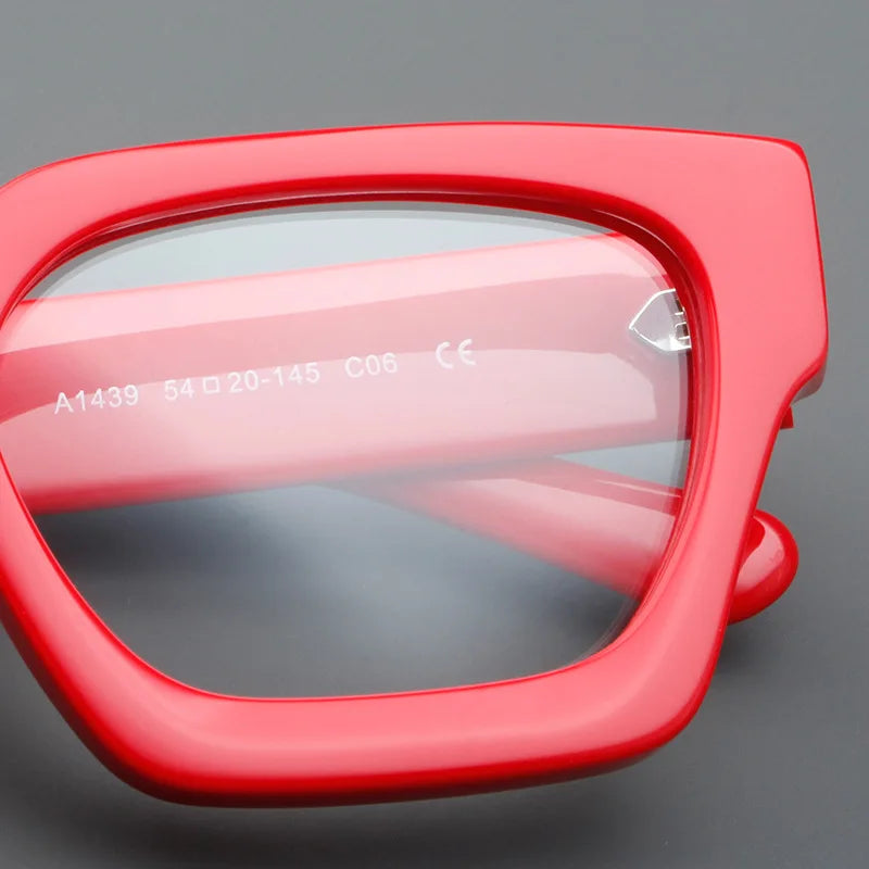 Luxury Thicken Acetate Reading Glasses Men Women Anti Blue Light Prescription Glasses Myopia Hyperopia Oversized Square Eyewear