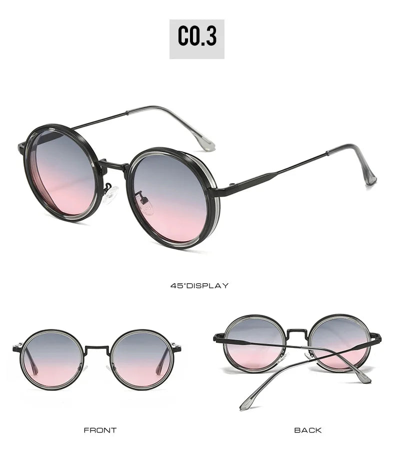 Luxury Designed Sunglasses Women Men Unisex Brand Quality Round Glasses Retro Styles Street Shopping Photography Eyepieces