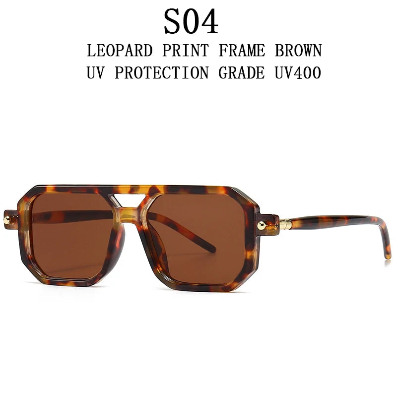 Retro Fashion Square Blue Light Blocking Shades Sunglasses For Men