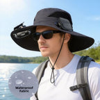 Dual Fan Solar Fan Hat Breathable 3 Speeds UV Protection Lightweight Summer Fan Visor Cap