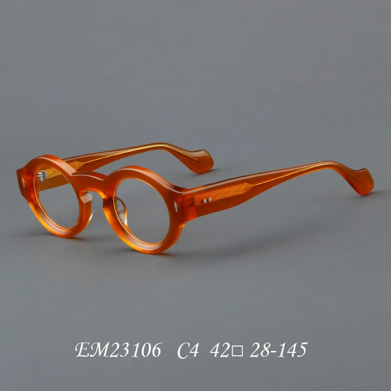 ThickHigh Quality Acetate Round Reading Luxury Diopter  Glasse