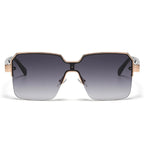 Men Women Frameless Square Luxury Brand Design Fashion Vintage Sun Glasses