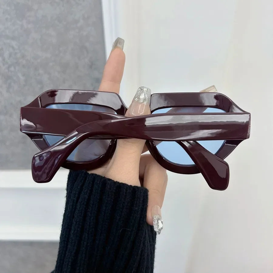 Casual Vintage Square For Women Classical Brand Retro Round Sun Glasses