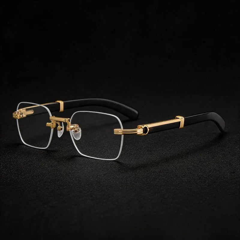 Luxury Rimlesss Sunglasses Women Men Fashion Square Clear Lens Sun Glasses Brand Eyeglasses Travel Driving Eyewear