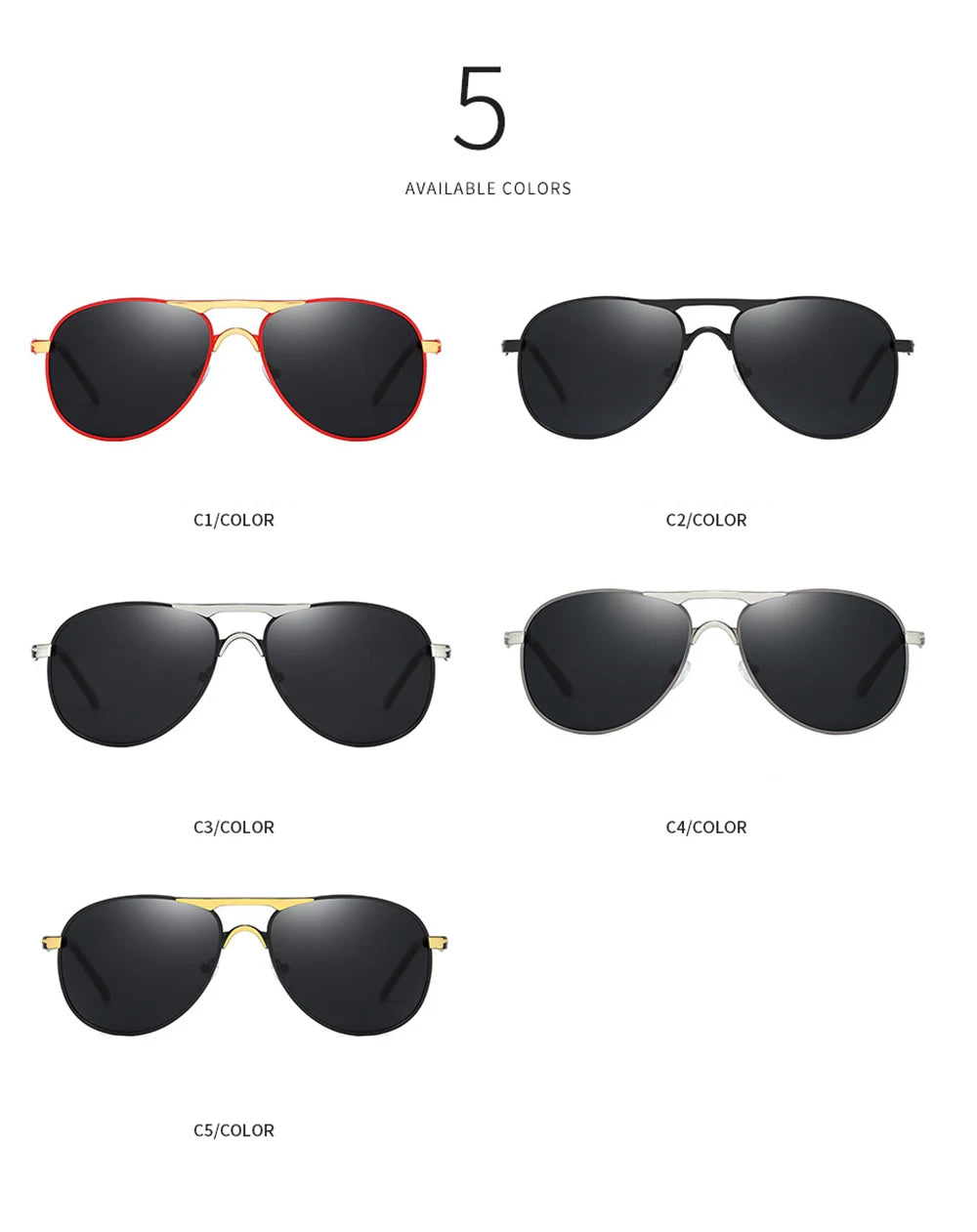 Luxury Polarized Sunglasses Men Women Driving Fishing Retro Sun Glasses Brand Designer Male Metal Sunglasses For Man UV400