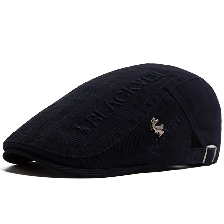 Men Beret Fashion Rabbit Embroidery Flat Caps Spring Summer Visor For Male
