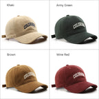 Cotton Baseball Caps for Women and Men Letter “COLORADO” Embroidery Hats
