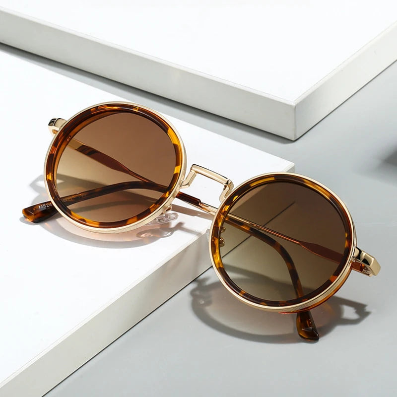 Luxury Designed Sunglasses Women Men Unisex Brand Quality Round Glasses Retro Styles Street Shopping Photography Eyepieces