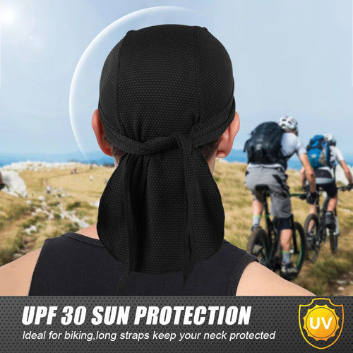 2PCS Quick-drying Bandana Breathable Beanies Hat Sweat-wicking Do Rags Sun Protection