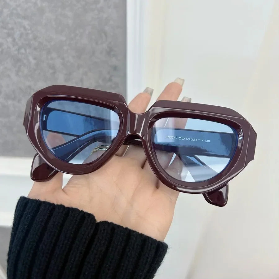 Casual Vintage Square For Women Classical Brand Retro Round Sun Glasses