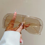 Sun Glasses Women Stylish Brand Design Beach Vacation Shades Oversize Sunglasses 2026 New in Fashion Outdoor Casual Decor