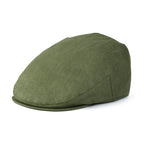 Flat Cap for Men Women Herringbone Linen Newsboy Lightweight Cap