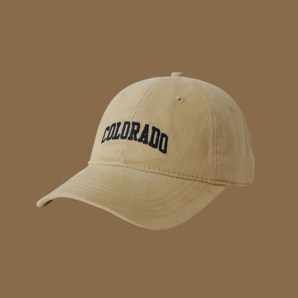 Cotton Baseball Caps for Women and Men Letter “COLORADO” Embroidery Hats
