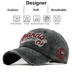 Unisex Orlando 01 Letter Embroidery Wash Baseball  Spring and Autumn Caps for men & women