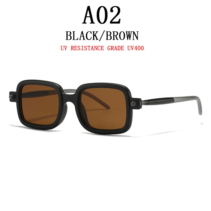 Retro Fashion Square Blue Light Blocking Shades Sunglasses For Men