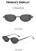 European and American Personalized Small Frame Oval Exquisite Metal Glasses for Men and Women Fashionable Anti-Uv Sunglasses