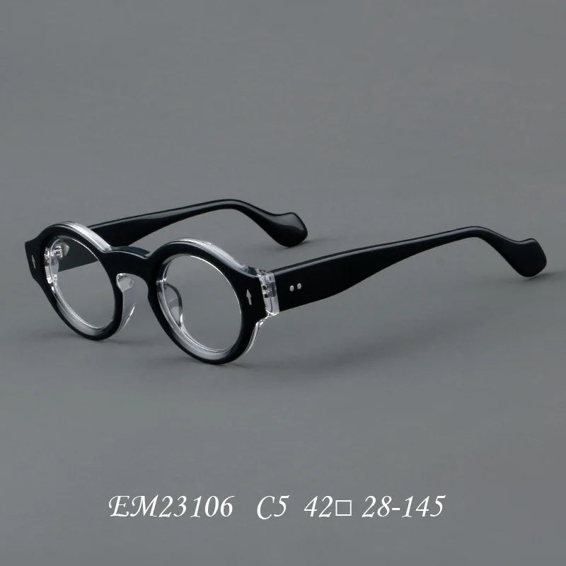 ThickHigh Quality Acetate Round Reading Luxury Diopter  Glasse