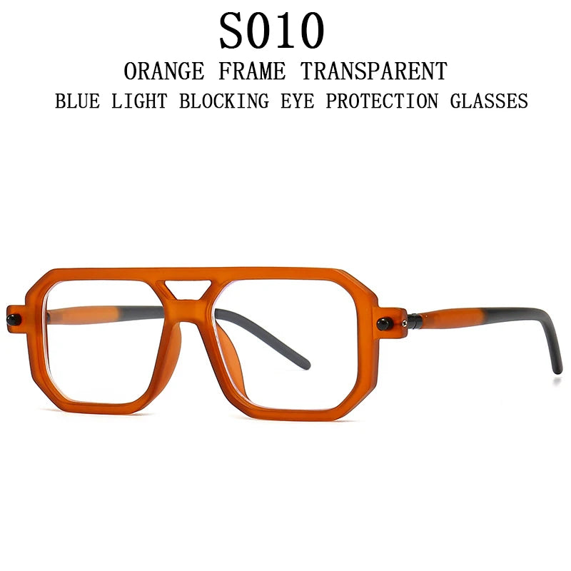 Retro Fashion Square Blue Light Blocking Shades Sunglasses For Men