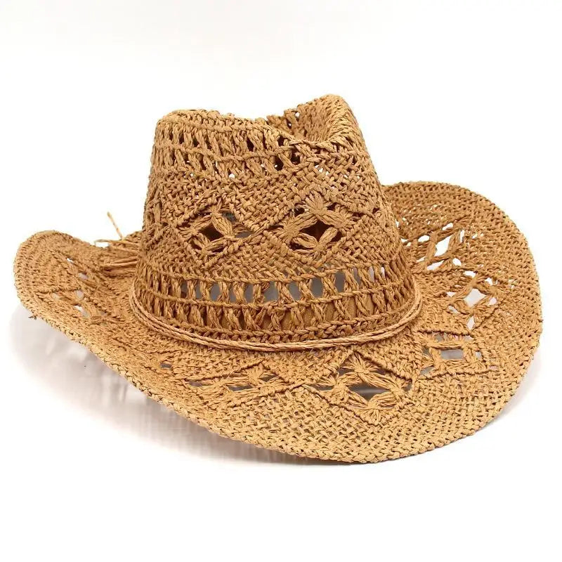 Cowboy Western Cowgirl Hat Foldable Wide Brim Cowboy Hat for Unisex