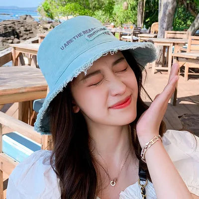 Fashion Women Cotton Bucket Hats Female Summer Autumn Sunscreen Fisherman Cap