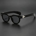 Square Sunglasses for Women Vintage Thick Frame with Metal Carved