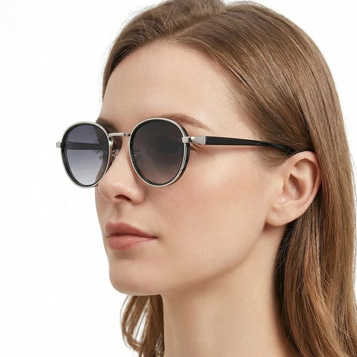 Retro Round Vintage Metal Frame Sun Glasses