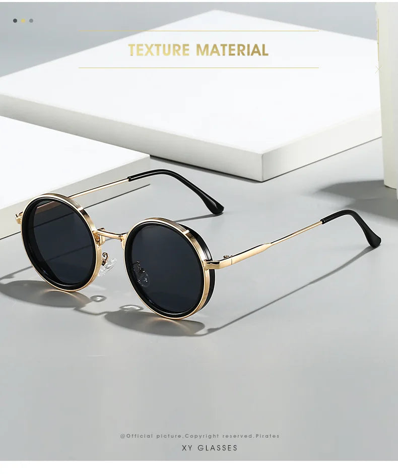 Luxury Designed Sunglasses Women Men Unisex Brand Quality Round Glasses Retro Styles Street Shopping Photography Eyepieces