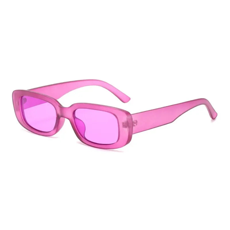 Vintage Black Square Sunglasses for Woman Luxury Brand Small Rectangle Sun Glasses