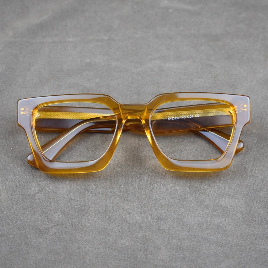 Luxury Thicken Acetate Reading Glasses Men Women Anti Blue Light Prescription Glasses Myopia Hyperopia Oversized Square Eyewear