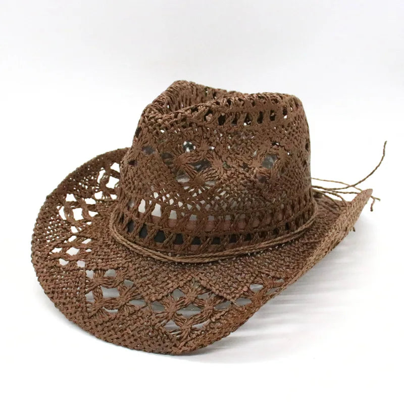 Cowboy Western Cowgirl Hat Foldable Wide Brim Cowboy Hat for Unisex