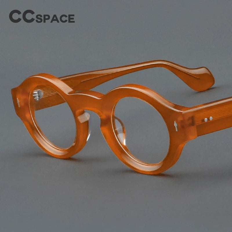 ThickHigh Quality Acetate Round Reading Luxury Diopter  Glasse
