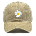 New Daisy Print Baseball Cap Adjustable Mesh Hat Retro Cotton Snapback