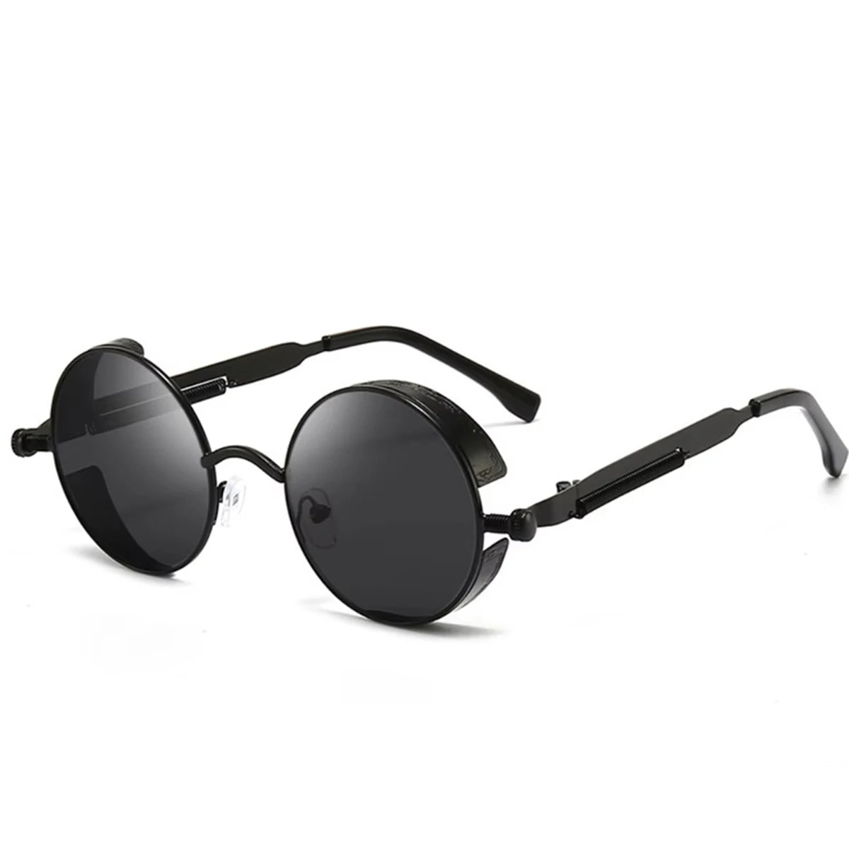 Retro Punk round Reflective for Men and Women Sunglasses