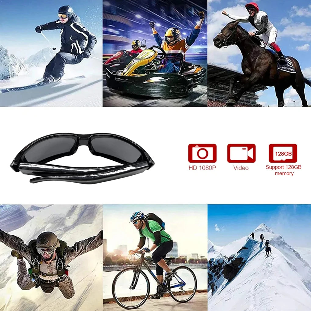 Wearable HD 1080P Mini Camera Portable Outdoor Security Sports DV DVR Video Glasses