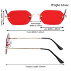 Luxury Rimless Square Sunglasses Man Brand Designer Frameless Gradient Sun Glasses Woman Fashion Vintage Metal Oculos De Sol
