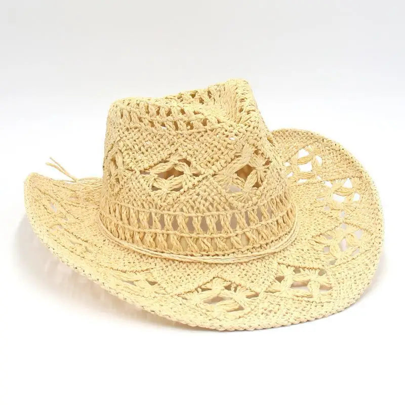 Cowboy Western Cowgirl Hat Foldable Wide Brim Cowboy Hat for Unisex