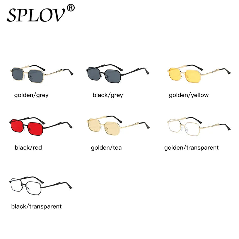 Luxury Narrow Sunglasses Fashion Rectangle Women Men Metal Brand Driving Shades Classic Oculos Masculino Glasses UV400
