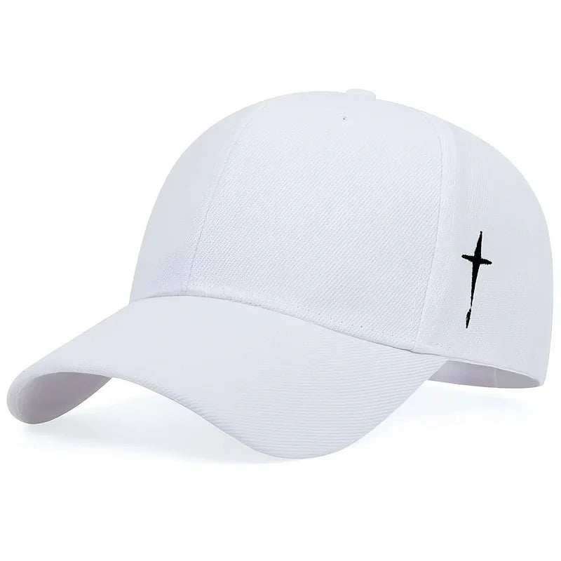 Unisex Spring Style Sports  Baseball Hat with Side - Embroidered Cross Patterns. Outdoor Adjustable Casual Hat Sunscreen Hats
