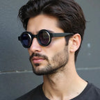 Men Fashion Retro Round Sun Glasses Classic Trendy Outdoor Eyeglasses
