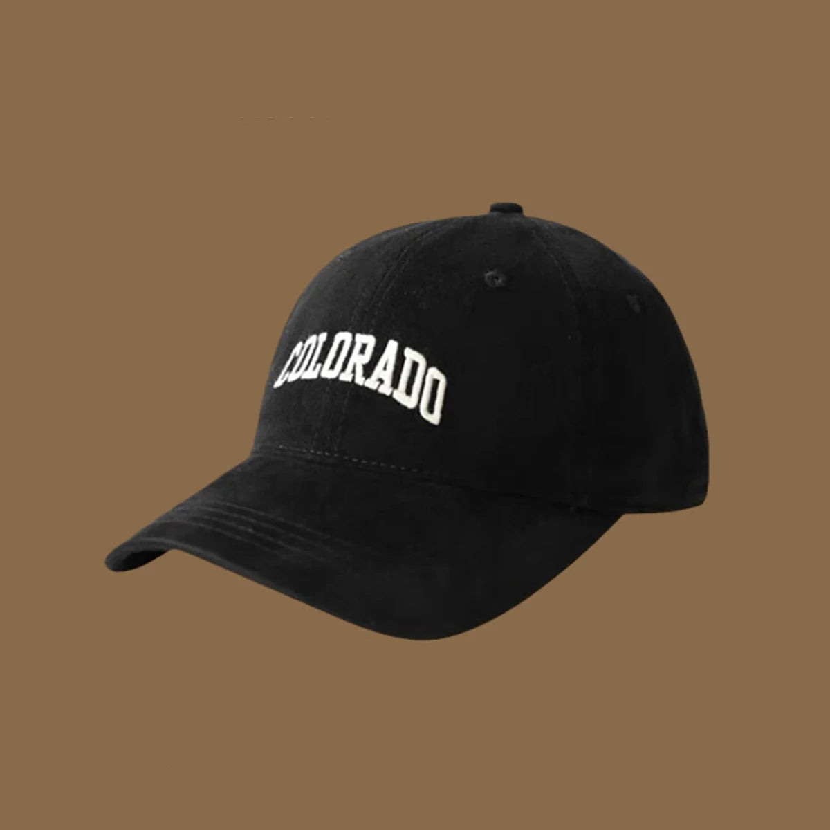 Cotton Baseball Caps for Women and Men Letter “COLORADO” Embroidery Hats