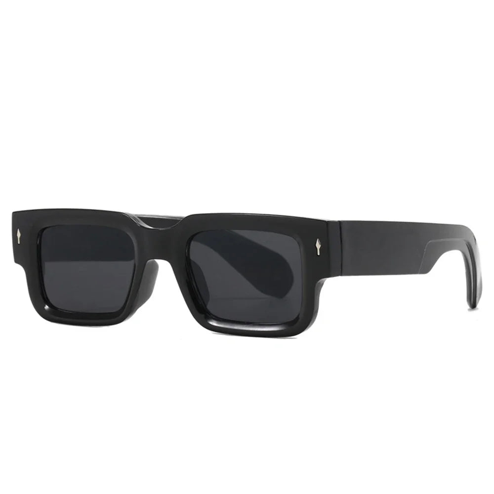 Retro Men Square Sunglasses Vintage Luxury Rivet Designer Sun Glasses