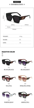 Luxury Brand G Fashion Sunglasses For Women And Men European and American Stylish Square Designer Glasses Unisex Eyewear UV400