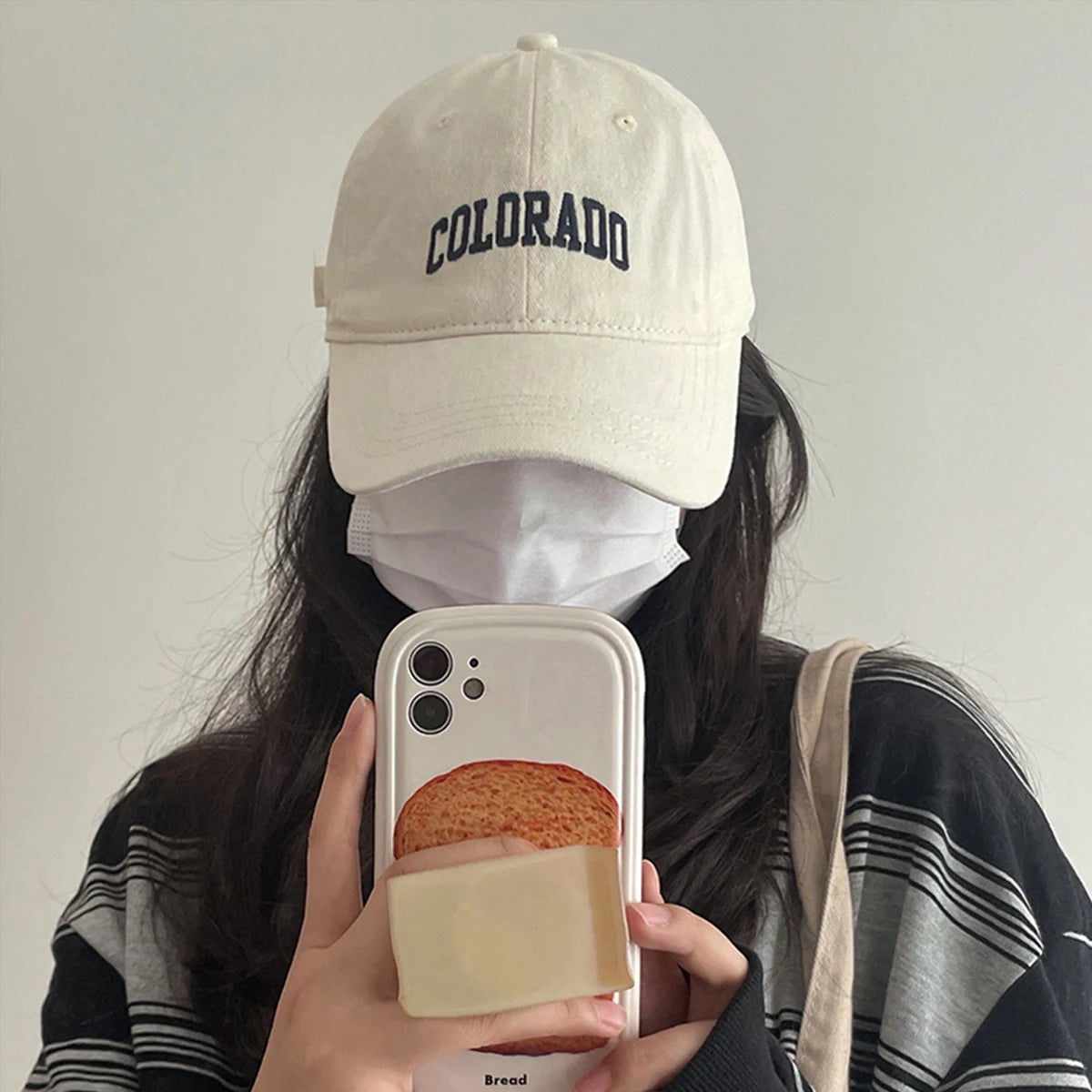 Cotton Baseball Caps for Women and Men Letter “COLORADO” Embroidery Hats