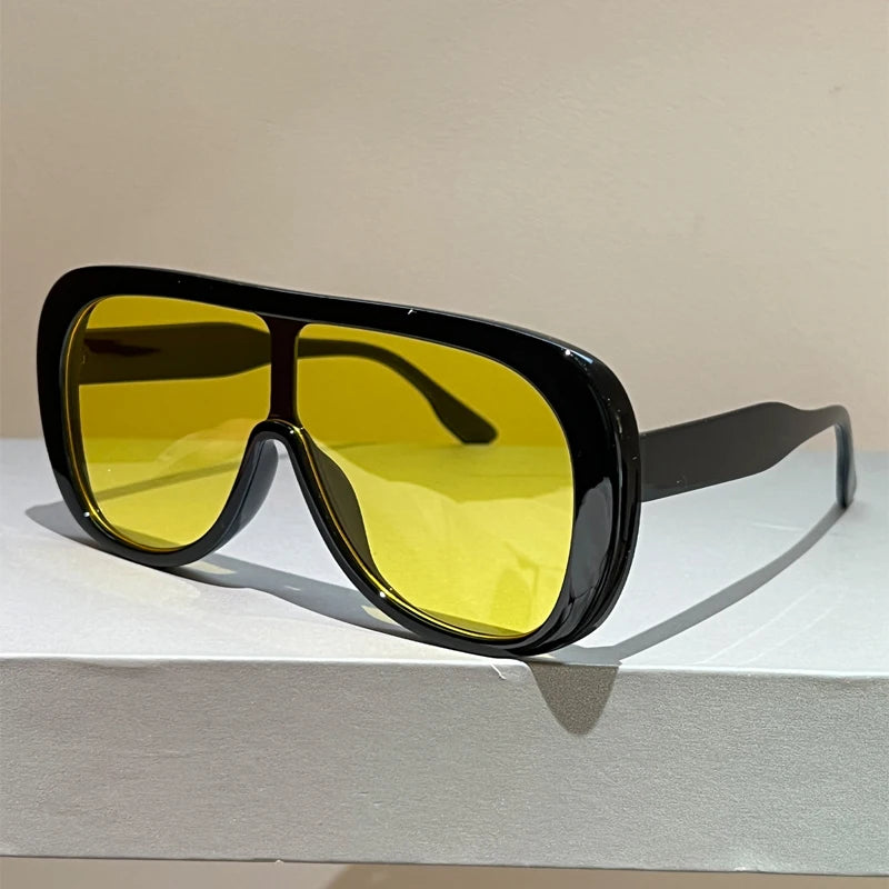 Sun Glasses Women Stylish Brand Design Beach Vacation Shades Oversize Sunglasses 2026 New in Fashion Outdoor Casual Decor