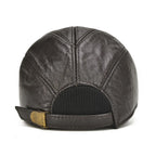 2026 Male Winter Genuine Real Cow Leather Baseball Hats Men