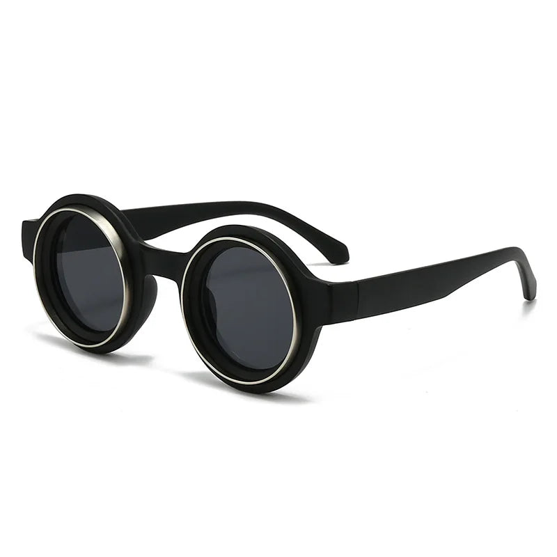 Men Fashion Retro Round Sun Glasses Classic Trendy Outdoor Eyeglasses