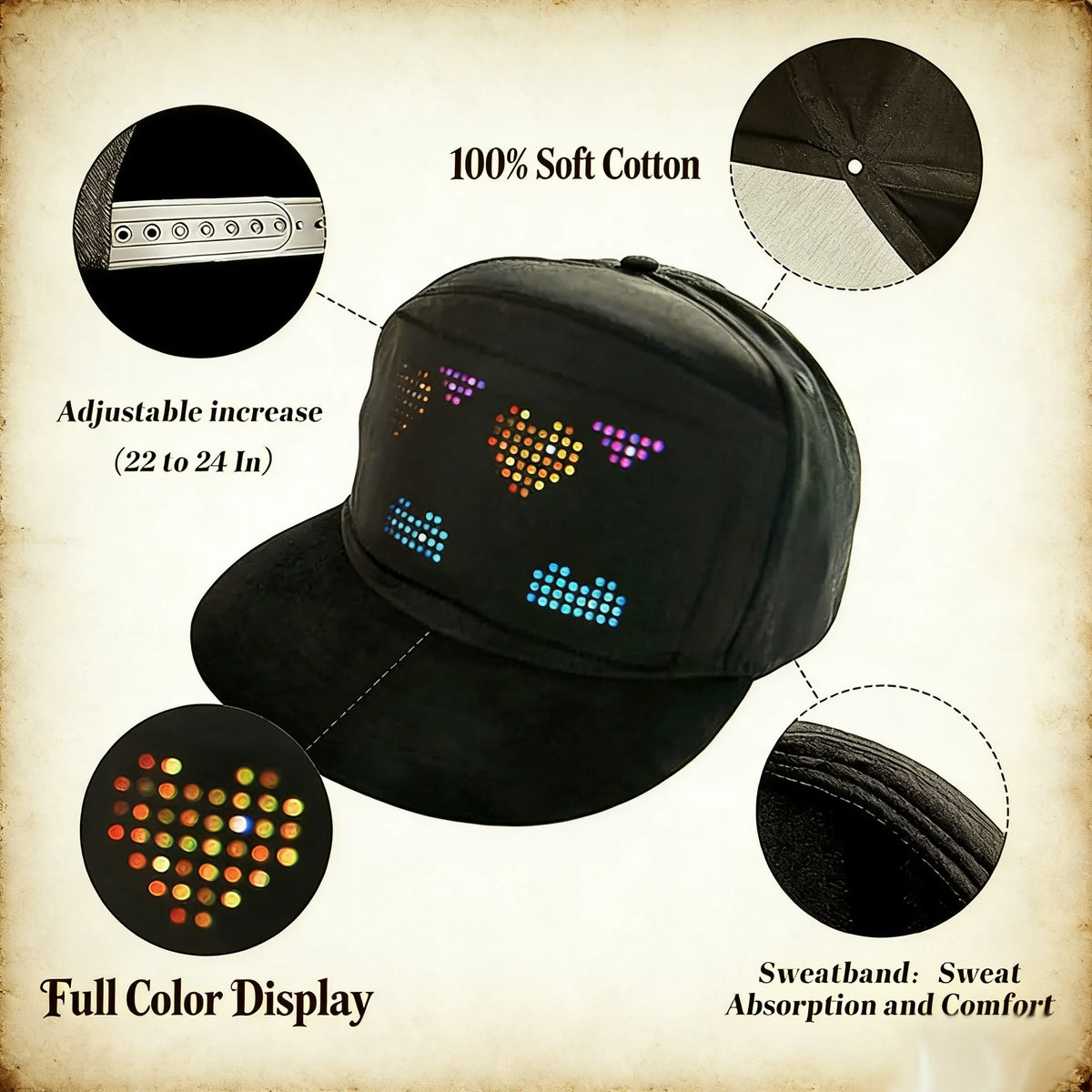 Baseball Caps Hats Bluetooth Personalized Customized New Messages Era for Parties, Birthdays, Gifts