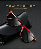 Luxury Polarized Sunglasses Men Women Driving Fishing Retro Sun Glasses Brand Designer Male Metal Sunglasses For Man UV400